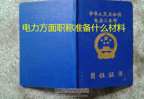 电力方面职称准备什么材料